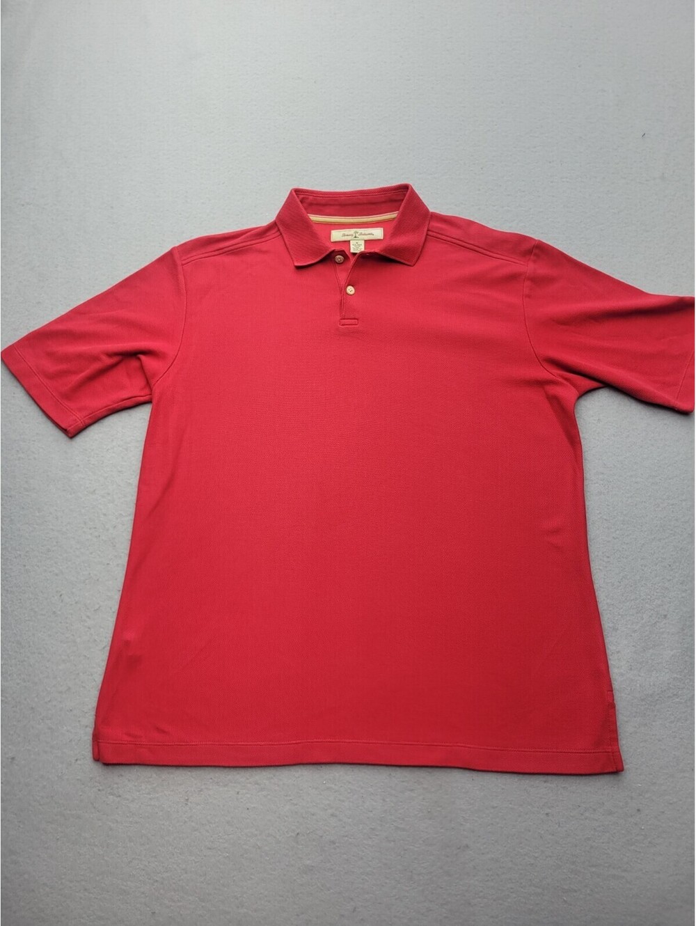 Tommy Bahama Men's Polo Medium Red Cotton Blend Thailand Golf Performance